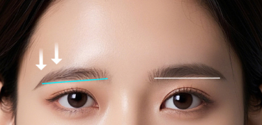비대칭 눈썹