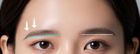 비대칭 눈썹